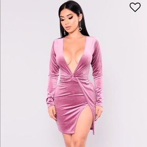 Fashion Nova Deep V Dress